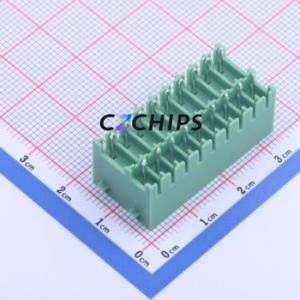 KF2EDGKVG-3.5-2*9P Plug-in Terminal Block Through hole,P=3.5mm Connector Board-to-Board / Socket - Closed Snap Fixing 2x9P 3.5mm - Product Image 2