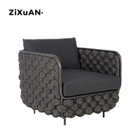 Canapé d'extérieur, mobilier de cour, villa, balcon, chaise en rotin imperméable à l'eau, combinaison de table à thé