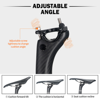 TOSEEK Tube de tige de selle de vélo à déport de 20 mm 27.2 30.8 31.6 mm en carbone 350 400 mm Endurance Geometry Superlight Racing
