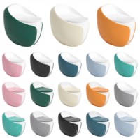 WC monobloc en céramique à chasse d'eau super siphonique Tornado, couleur rose, forme œuf, vente chaude en Asie centrale, pour salle de bain