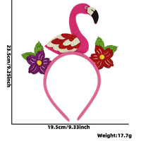 YX-04 tête de fête à thème hawaïen Boppers pour l'été Luau bandeau de fête avec feutre perroquet flamant rose palmier bandeau accessoires Photo