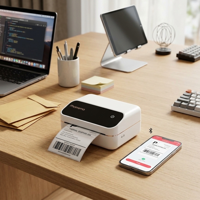 Phomemo M420 Thermal Label Printer 4x6, Label Printer, Wireless Printer Portable for Shipping & Barcode