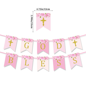 Decoraciones de baño de primera comunión y bautismo para bebés para celebraciones de fiestas - Product Image 6