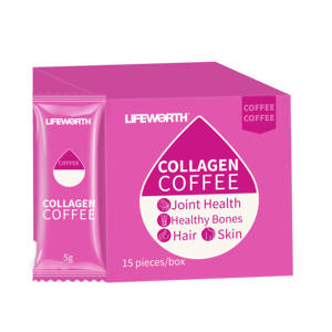 LIFEWORTH Lady Polvo de café instantáneo con péptidos de colágeno Suplemento de vitaminas para hombres Mujeres Cabello Uñas Hueso Articulaciones Músculos - Product Image 3