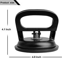 WEHER WH-VSC Ventouse en verre portable de qualité industrielle en alliage d'aluminium noir, ventouse simple, tire-bosse de voiture, réparation de véhicule