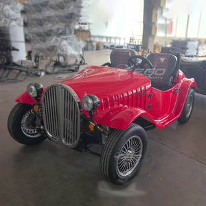 Voiture électrique mini rouge populaire, style rétro, alimentée par batterie, idéale pour les petits circuits touristiques - Product Image 2