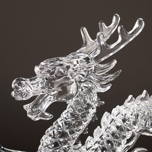 Figurita de dragón de acrílico transparente para decoración de sala de estar, regalo de Año Nuevo Chino, adorno del zodiaco - Product Image 4