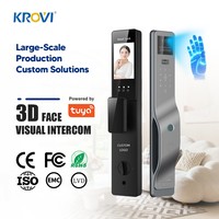 Cerradura Digital KROVI PR09, Gran Venta, Desbloqueo con Tarjeta de Código, Totalmente Automática, TTlock Tuya WiFi, Cerradura Inteligente de Seguridad con Reconocimiento Facial 3D para Proyectos