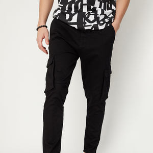 Pantalons cargo pour hommes à la mode avec poches zippées pour un rangement sécurisé - Product Image 1