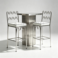 Prix d'usine – Ensemble table haute et chaises de bar minimaliste pour café, événements et comptoirs commerciaux
