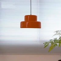 Luminaire suspendu LED créatif de style nordique vintage orange, pour restaurant et cuisine, avec télécommande, vente en gros