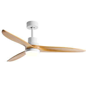 Solid Wood <b>Ceiling</b> <b>Fan</b> Light With Led Lamp 50000 Hours Lifespan For Living Room Bedroom Integrated Design - Product Image 2