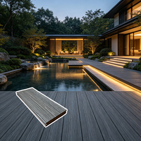 Planches de terrasse en composite WPC ignifuges, résistantes à l'eau et antidérapantes pour balcon commercial