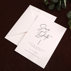 Invitations de mariage de haute qualité avec enveloppe en velours suédé - Product Image 1