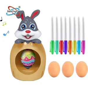 Samtoy Easter Rabbit Eco other Education Toy Model Coloring Kids Painting Craft Kit Art Toys with Eggs