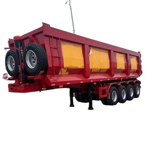 Semi-remorque à benne arrière de 50 tonnes, 4 essieux, avec suspension pneumatique, à vendre - Product Image 1