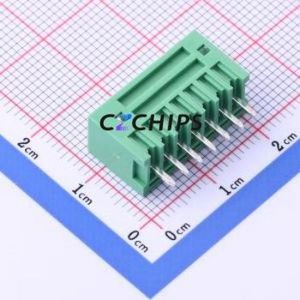 DB2EVC-2.54-7P-GN Plug-in Terminal Block P=2.54mm Connector Board-to-Board / Socket - Closed 1x7P 2.54mm Green - Product Image 2