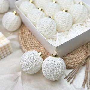 Ensemble de boules de Noël en fil tricoté, best-seller transfrontalier, décorations modernes et simples pour fêtes d'intérieur en Chine, vente en gros - Product Image 4