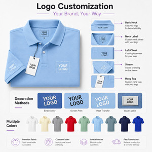 Camiseta Polo de Rendimiento Personalizada con Logotipo para Hombre y Mujer, 13% Elastano, Elástica en 4 Direcciones, Transpirable, Ropa de Golf para Equipos, Venta al Por Mayor, Tallas S-4XL, Azul Rey - Product Image 2