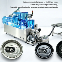 Système intégré de codage laser à fibre pour capuchons en aluminium entièrement automatique avec inspection par vision et rejet automatique anti-contrefaçon