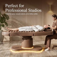 Table de massage électrique intelligente pour cils, lit de spa, lit de clinique, chaise réglable pour salon, lit de massage de luxe rembourré