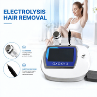Appareil portable 2-en-1 d'épilation par thermolyse et électrolyse pour tout le corps avec marteau de refroidissement et électrolyse à aiguille