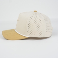 Op maat gemaakte OEM golfpetten van hoge kwaliteit, waterdicht, geborduurd, sport snapback caps, 5-delige gebogen klep, geperforeerde baseball caps