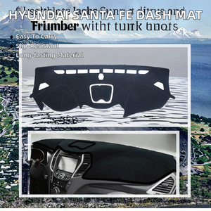 Cho Hyundai <span class=keywords><strong>Santa</strong></span> <span class=keywords><strong>Fe</strong></span> 2013 2018 xe Bảng điều khiển Mat DM Dash Board Bìa dù để che nắng thảm chống trượt da lộn Thảm Pad - Product Image 5