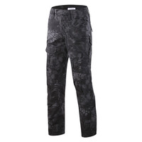 Pantalon cargo tactique long pour homme en python noir, pantalon multi-poches, pantalon tactique d'extérieur