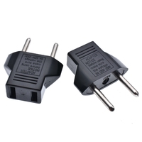Adaptador de Corriente Universal de EE. UU. a Europa, Enchufe de Viaje de EE. UU. a Europa, Convertidor de Enchufe de Pared con 2 Pines Redondos de Entrada