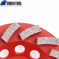 Disque abrasif diamanté turbo à segments soudés haute fréquence de 4 pouces/105 mm pour le béton, la brique, le granit et les sols