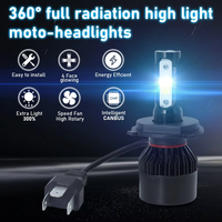 BB137 H4 40w feux de croisement Mini systèmes d'éclairage de conduite antibrouillard vélo Moto phares Led ampoule lampe pour moto moto