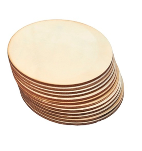 Círculos de artesanía de madera redondos sin terminar, <span class=keywords><strong>recortes</strong></span> de madera, ornamento de Navidad Natural, decoraciones de madera, letras decorativas para el hogar, Europa - Product Image 1