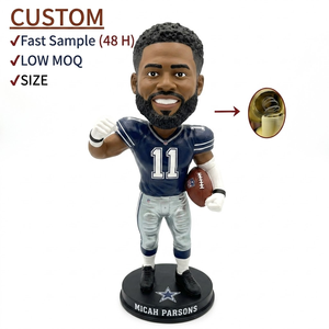 Figurine de joueur de football en résine personnalisée à partir de <span class=keywords><strong>photo</strong></span>, statue d'athlète sportif personnalisée, souvenir d'entraîneur d'équipe en gros - Product Image 1