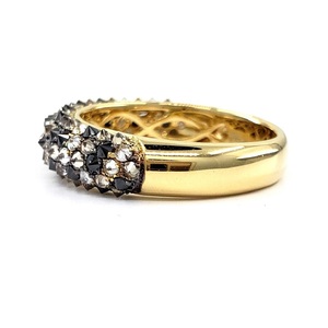 Tailor Made 18k Yellow Gold Natural Multi Color Diamond Pave Setting Wedding Band Ring for Women - Product Image 3