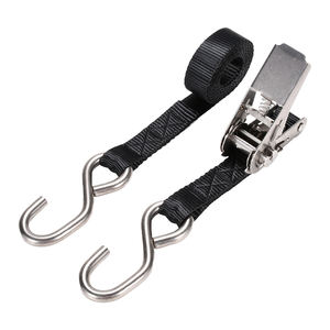 Sangles à cliquet résistantes à l'eau salée, longueur personnalisée 1 pouce, 800 kg, avec crochet en S, pour le contrôle de la cargaison en extérieur - Product Image 4