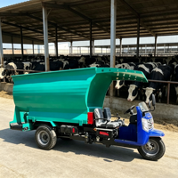 Chariot d'alimentation universel à décharge réversible simple/double face pour le bétail multi-espèces