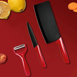 Juego de cuchillos Blackfin, juego de cuchillos domésticos de tres piezas, cuchillo multifuncional para cortar en la cocina, cuchillo especial para mujer, afilado y - Product Image 1