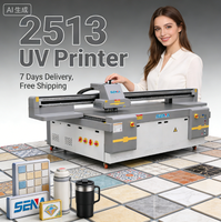 Penjualan Langsung Pabrik Sena Hot Selling 2513 Printer Inkjet UV Otomatis Industri dengan Multifungsi untuk Berbagai Material