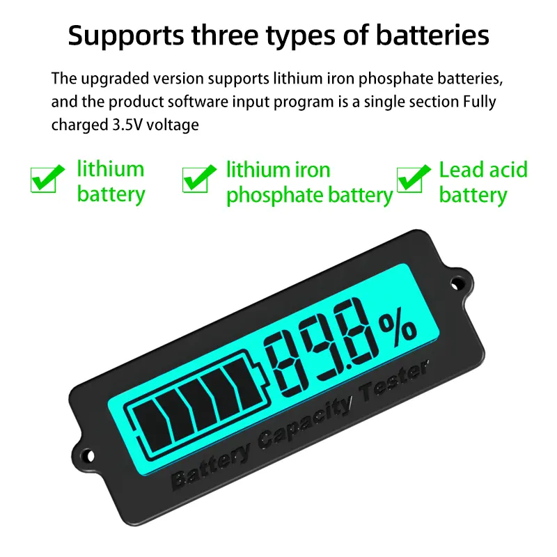 12V 24V 36V 48V Digital Asam Timah Kapasitas Baterai Lithium Indikator Tester Meter 2S-15S BW-LY6N