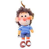 Zhuoyou Pendentif poupée enfant mignon tacheté style afro, porte-clés dessin animé, accessoire cadeau, ornement suspendu en polyester 15cm pour fête