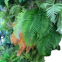 Panneau vertical réaliste de fougères artificielles (Bracken, Boston, Fishtail, Frond Cascading) pour thème Forêt Tropicale/Jungle, idéal pour Café (Helecho)