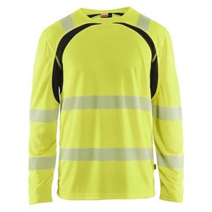 Blaklader-359910133399XXXL Hi-Vis เสื้อยืดแขนยาวป้องกันรังสียูวี Hi-Vis สีเหลือง/สีดำ-7330509932612 HI-VIS Workwear - Product Image 1