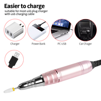Ponceuse à ongles électrique sans fil portable en aluminium robuste, faible bruit, haute vitesse