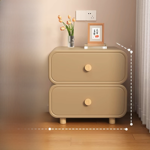 Tủ lưu trữ phòng ngủ Tủ đầu giường màu kem đầu giường bằng gỗ với <span class=keywords><strong>2</strong></span> ngăn kéo đồ nội thất phòng ngủ bền - Product Image 5