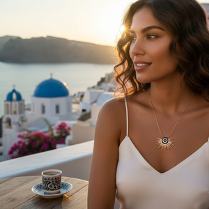 Collier en argent Sterling 925 fait à la main, bijoux turcs demi-soleil, nouvelle tendance, vente en gros, livraison gratuite - Product Image 3
