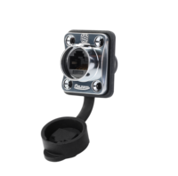 Connecteur mâle RJ45 en métal Cnlinko LP16 avec blindage, étanche IP68, montage sur panneau, prise industrielle, équipement réseau extérieur
