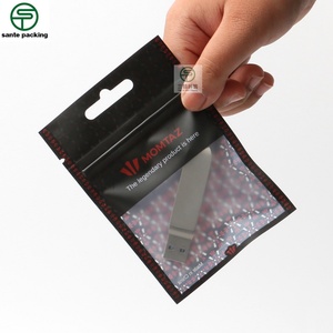 Sachet personnalisé mini mat à fenêtre ouverte, scellé sur 3 côtés, pour emballage d'écouteurs, recyclable, avec fermeture éclair supérieure - Product Image 5