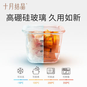 Contenedor de Almacenamiento de Alimentos para Bebés October Crystal, 180 ml, Vidrio con Tapa de Pata, para Alimentación de 0 a 12 Meses - Product Image 5