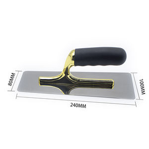 للبيع بالجملة مجرفة من الفولاذ المقاوم للصدأ صناعية بدرجة احترافية مقبض خشب مسنن مجرفة مربعة من الجص العائم - Product Image 5